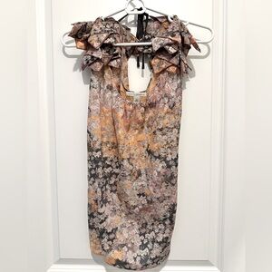 Banana Republic floral ruffle tank